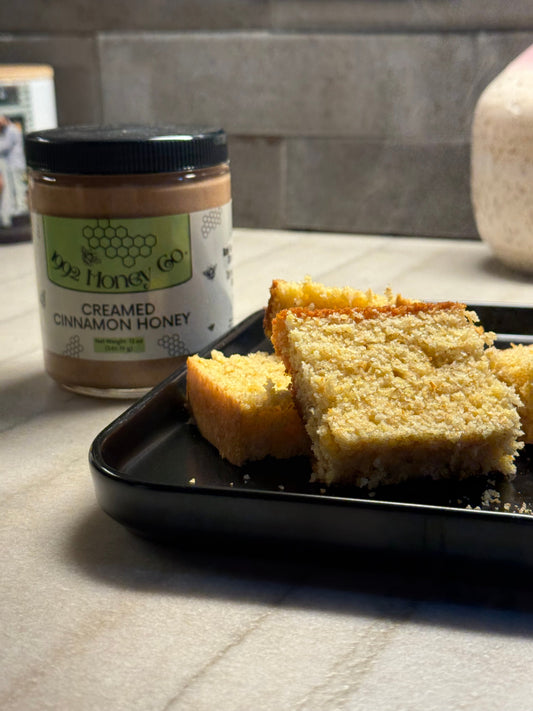 Sweet & Savory Cornbread with 1992 Honey Co. Creamed Cinnamon Honey